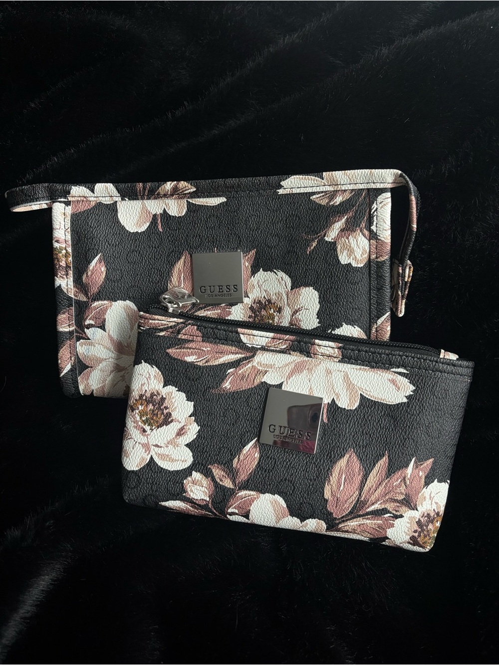 GUESS Floral Makeup Bag Set (2-in-1) 🌸 | NEW